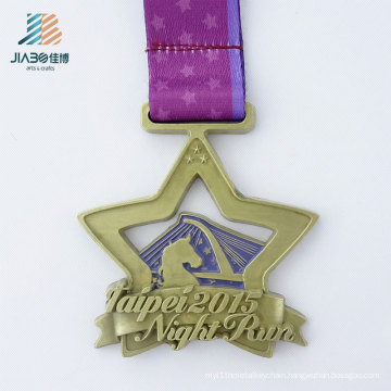 Customize Casting Gold Star Night Run Metal Trophy Medal